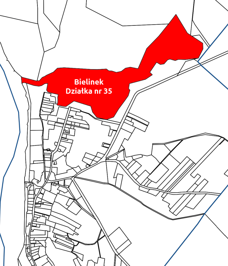 Mapa - działka nr 35 w Bielinku