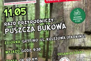 Plakat zachęcający do udziału w rajdzie rowerowym