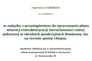 Krajowy Ośrodek Wsparcia Rolnictwa Oddział Terenowy w Szczecinie zaprasza rolników na spotkanie