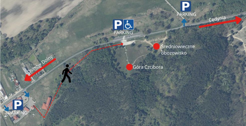 Parking dla gości odwiedzających wydarzenie "Polsko-niemieckie spotkania ze średniowieczem 2025"