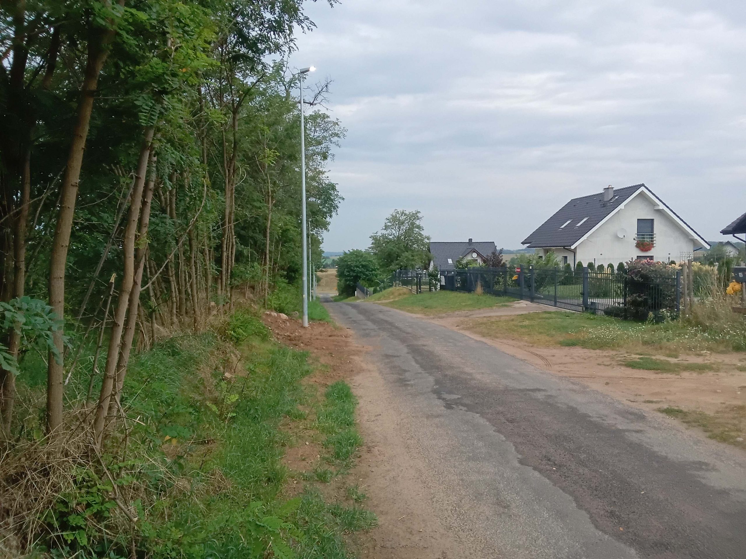 Oświetlenie ulicy Akacjowej w Cedyni
