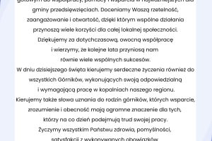 Życzenia z okazji Barbórki