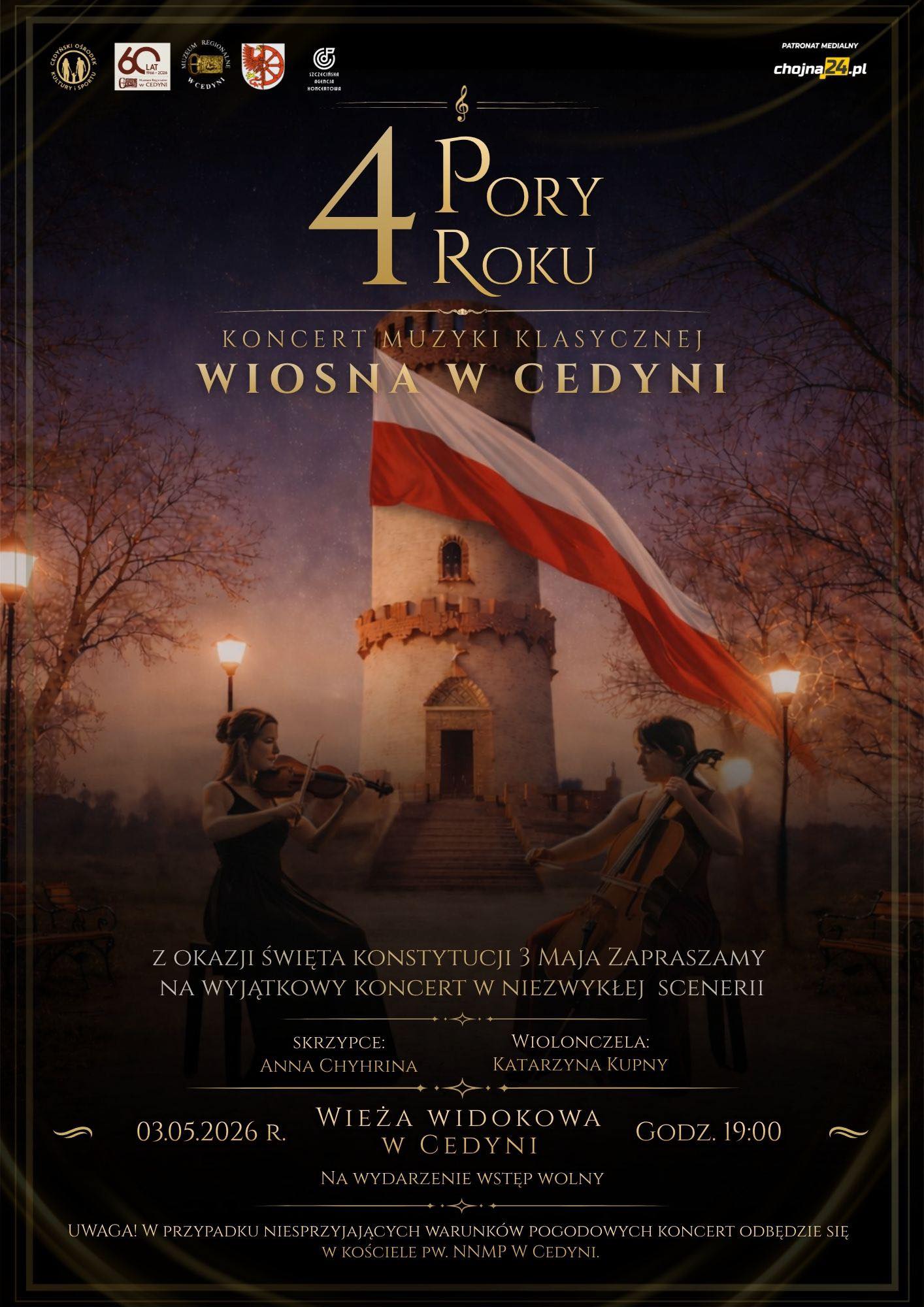 Zapraszamy na wyjątkowy koncert muzyki klasycznej „Wiosna w Cedyni”