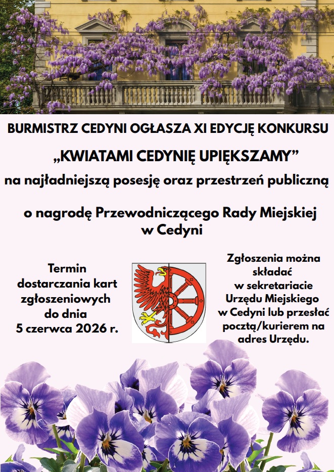 XI edycja konkursu pt. „Kwiatami Cedynię upiększamy”