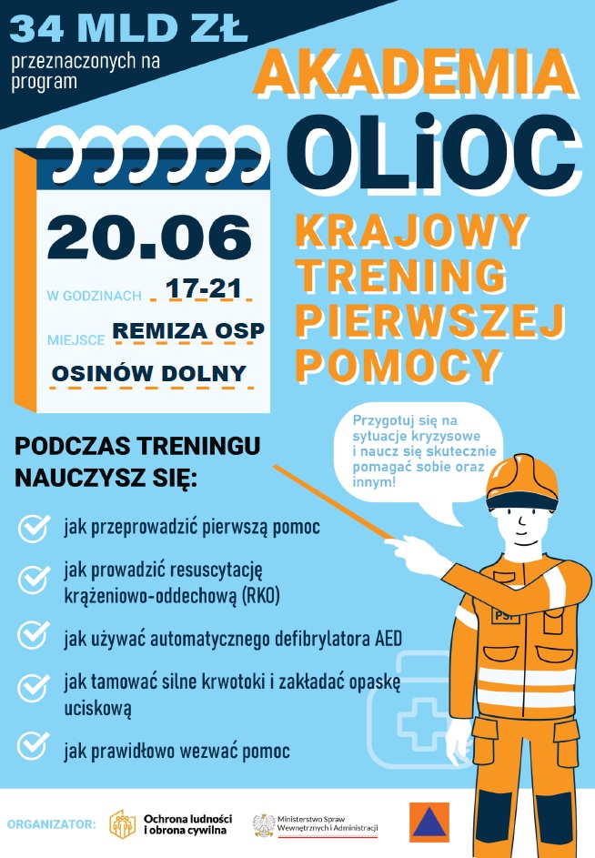 KRAJOWY TRENING PIERWSZEJ POMOCY AKADEMII OCHRONY LUDNOŚCI I OBRONY CYWILNEJ