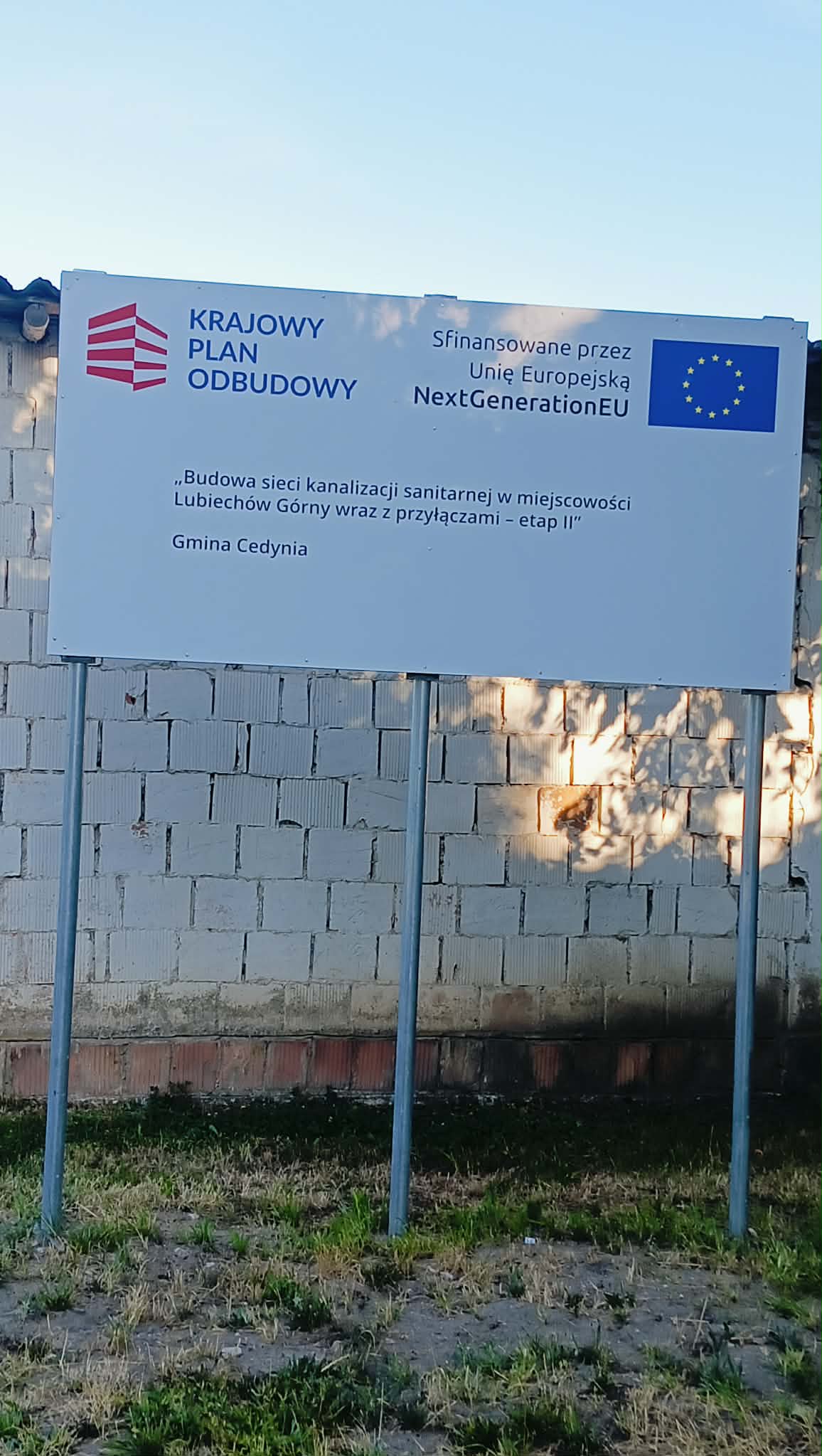 GMINA CEDYNIA ZAKOŃCZYŁA I ROZLICZYŁA II ETAP BUDOWY SIECI KANALIZACJI W LUBIECHOWIE GÓRNYM