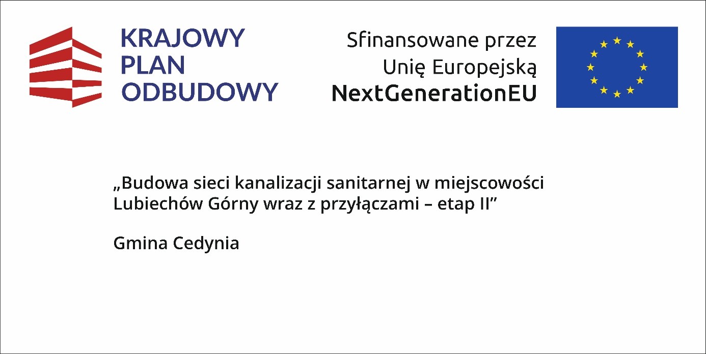 GMINA CEDYNIA ZAKOŃCZYŁA II ETAP BUDOWY SIECI KANALIZACJI W LUBIECHOWIE GÓRNYM